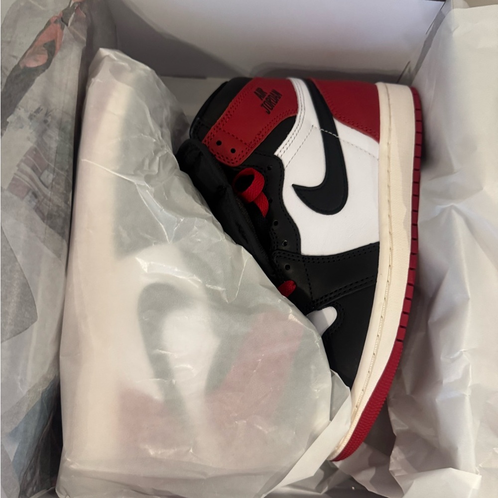 Nike Air Jordan 1 High OG in Red, Black, and White
